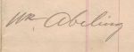 WR Abeling Sr's signature