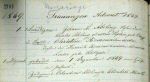 1869 Marriage Record in St Johns Lutheran Church Records, Canajoharie, New York