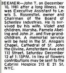 Obituary for John T Beemer